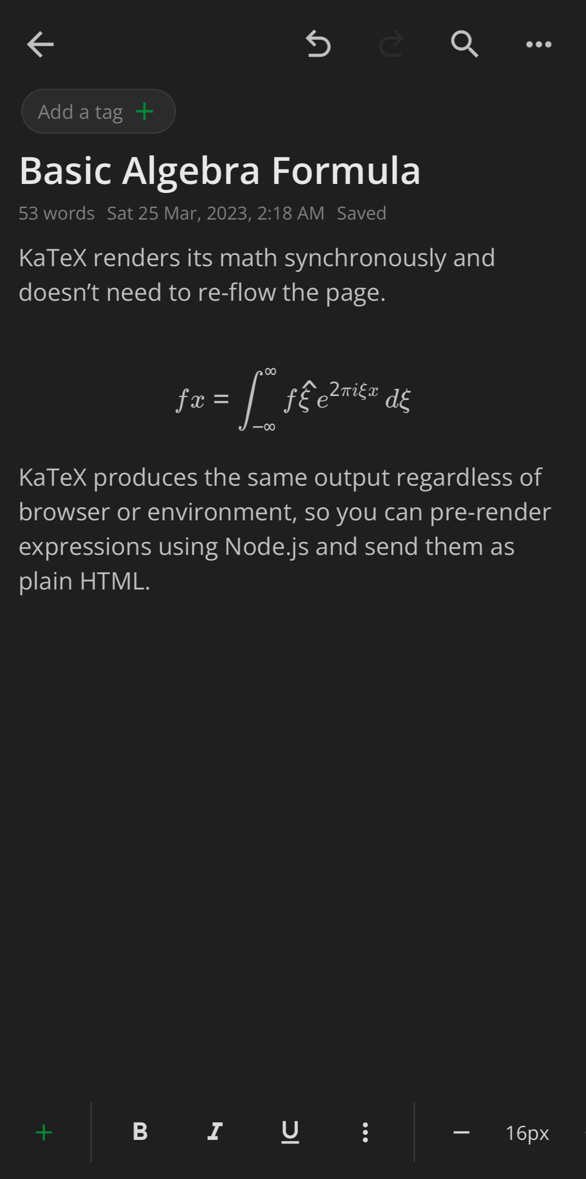 Maths & formulas