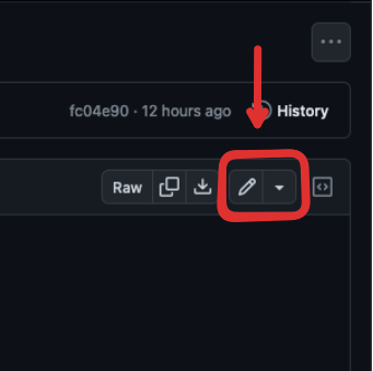 The Edit button on an existing theme.json file